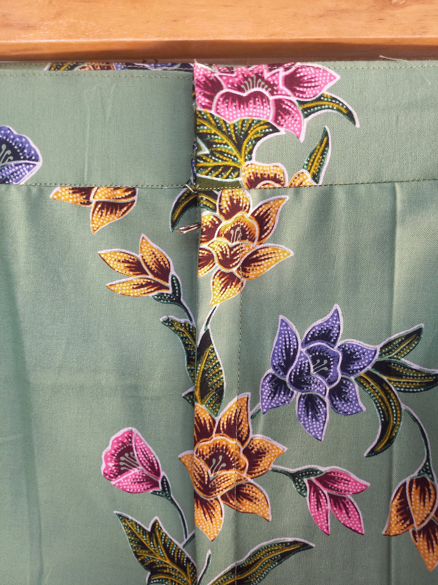 Sage green Sarong Skirt Kebaya, Instant Skirt Kebaya, Pencil batik Skirt