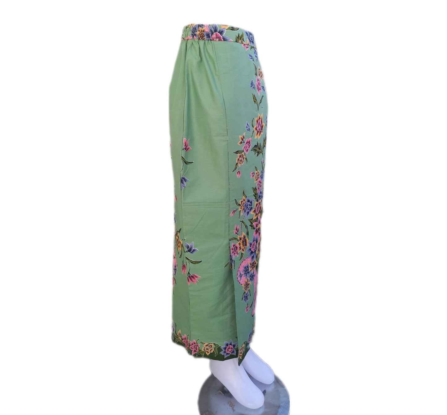 Sage green Sarong Skirt Kebaya, Instant Skirt Kebaya, Pencil batik Skirt