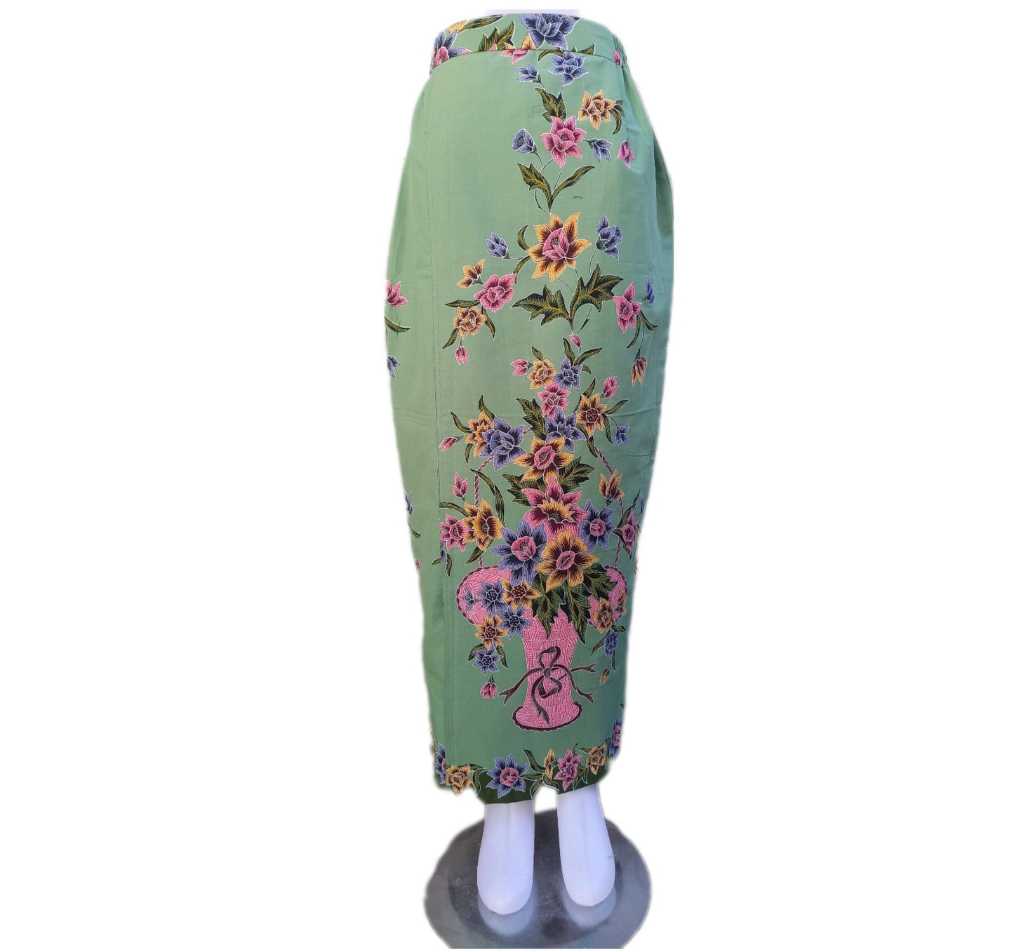 Sage green Sarong Skirt Kebaya, Instant Skirt Kebaya, Pencil batik Skirt