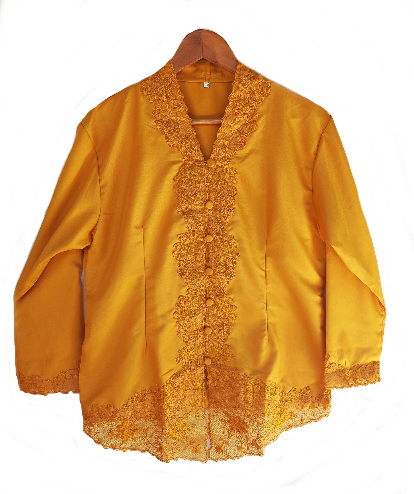 Gold Kebaya Cotton, Kebaya dress, nyonya kebaya size XS, S, M, L, 2L, 3L, 4L, 5L