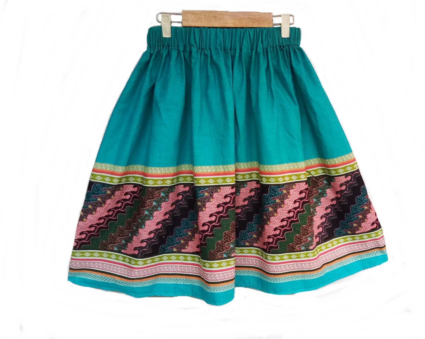 Teal Mini Skirt, summer Skirt, cotton skirt, travel skirt
