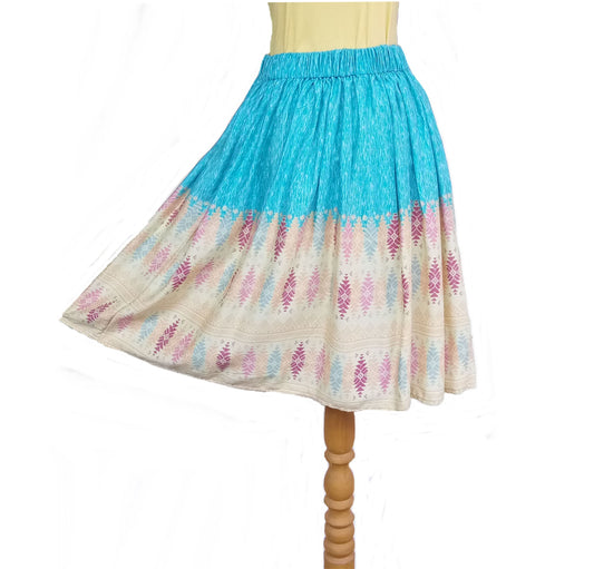 light blue mini skirt, summer skirt, travel skirt, casual skirt