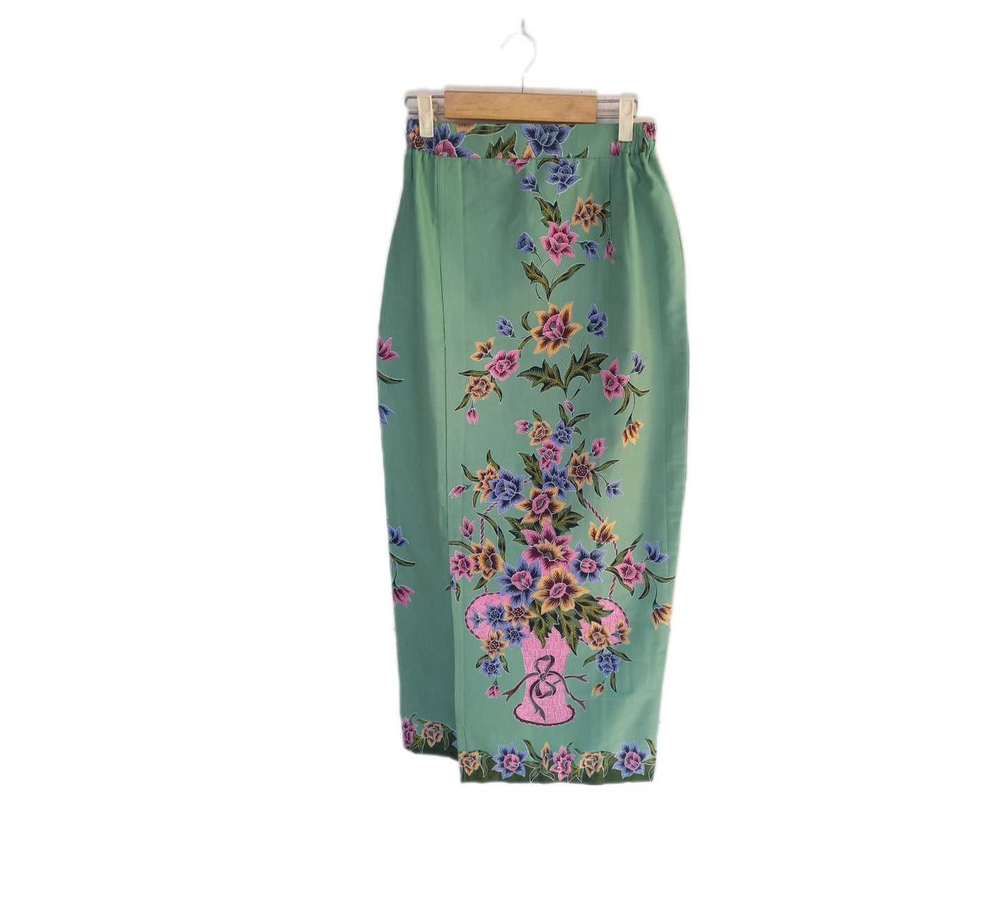Sage green Sarong Skirt Kebaya, Instant Skirt Kebaya, Pencil batik Skirt