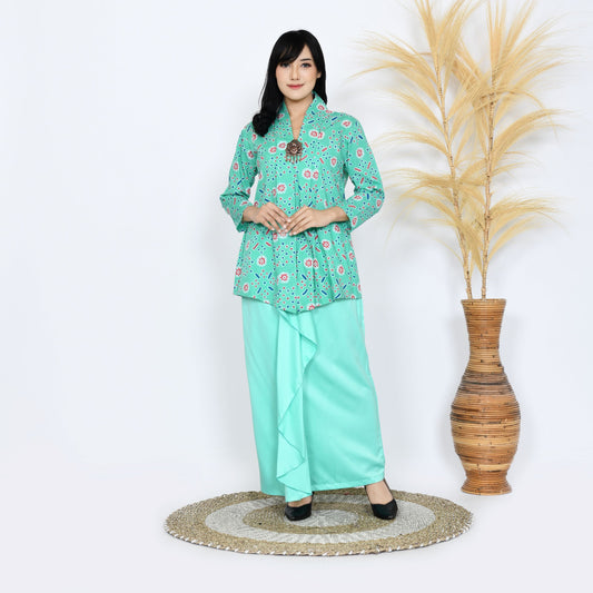 Size  S to Plus Size  Set  Mint Kebaya Cotton, Kebaya Indonesia