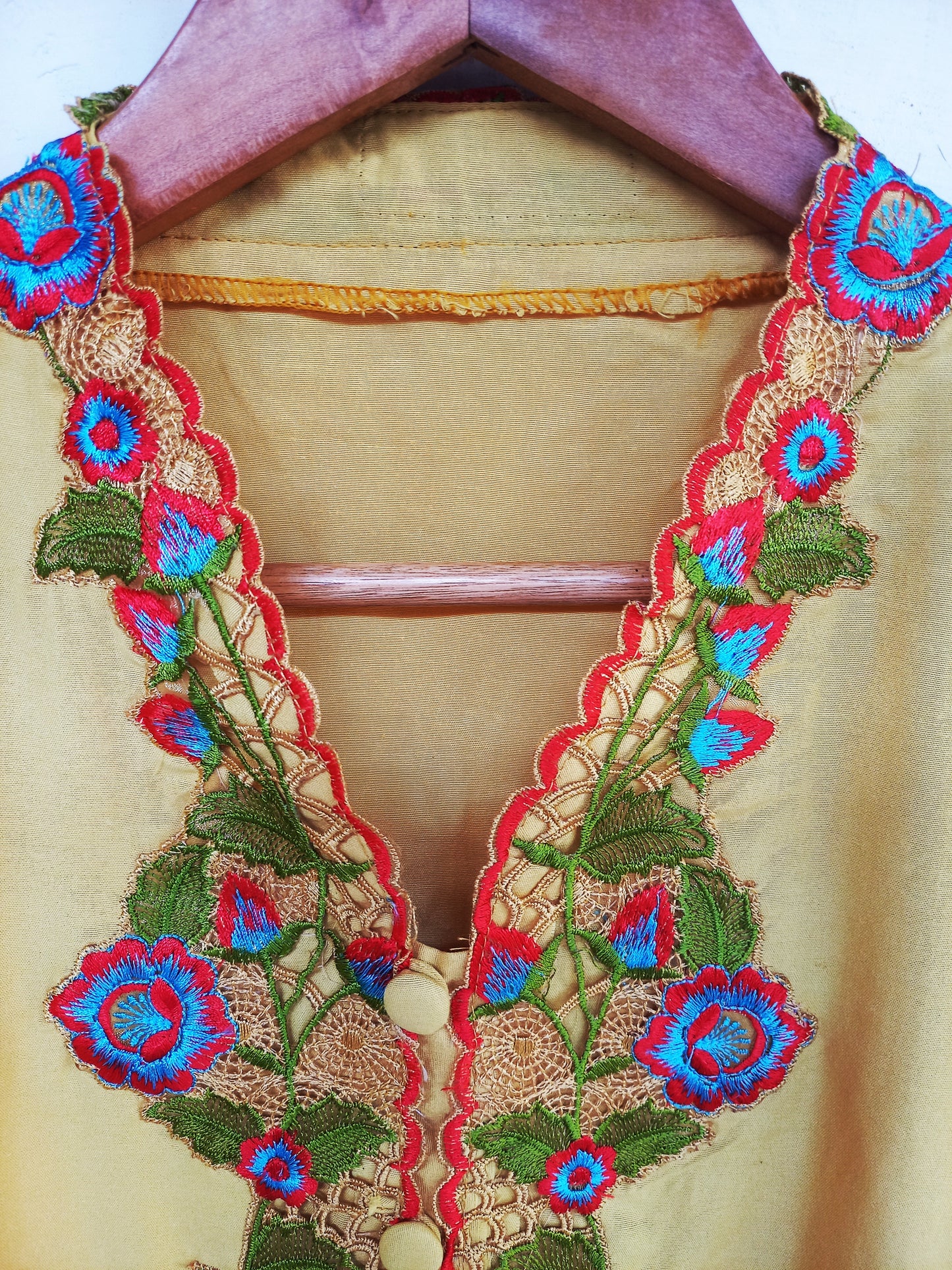 Yellow Kebaya dress, Kebaya cotton, Size XL, 2L