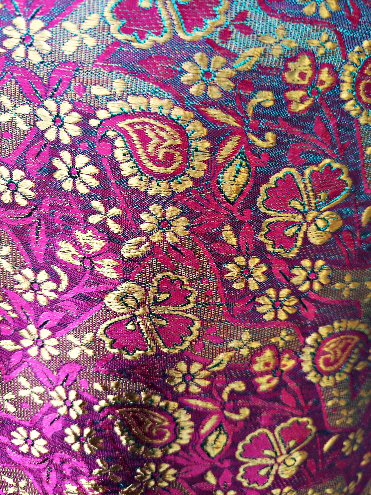 Purple Magenta Songket wrap skirt for Kebaya  size S to 5L
