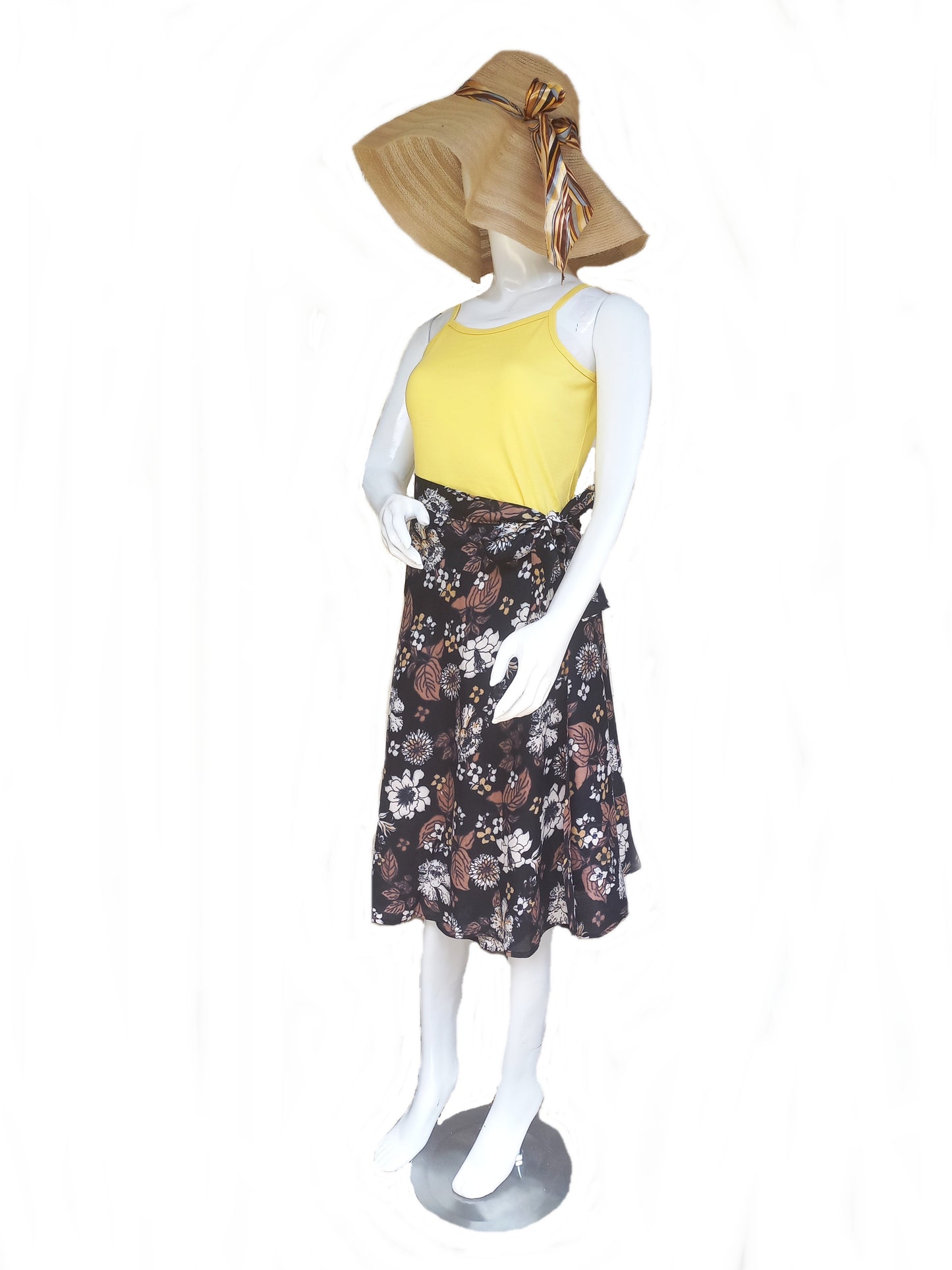 Wrap skirt, Midi Skirt, cotton wrap skirt, Floral