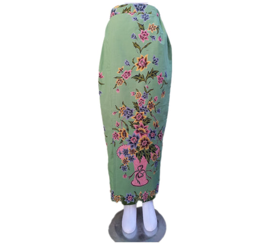 Sage green  Sarong Skirt Kebaya, Instant Skirt Kebaya, Pencil batik Skirt