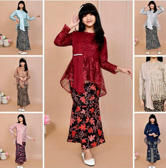 Kebaya For Girl, Kebaya kids, Kebaya For daughter, kebaya tulle