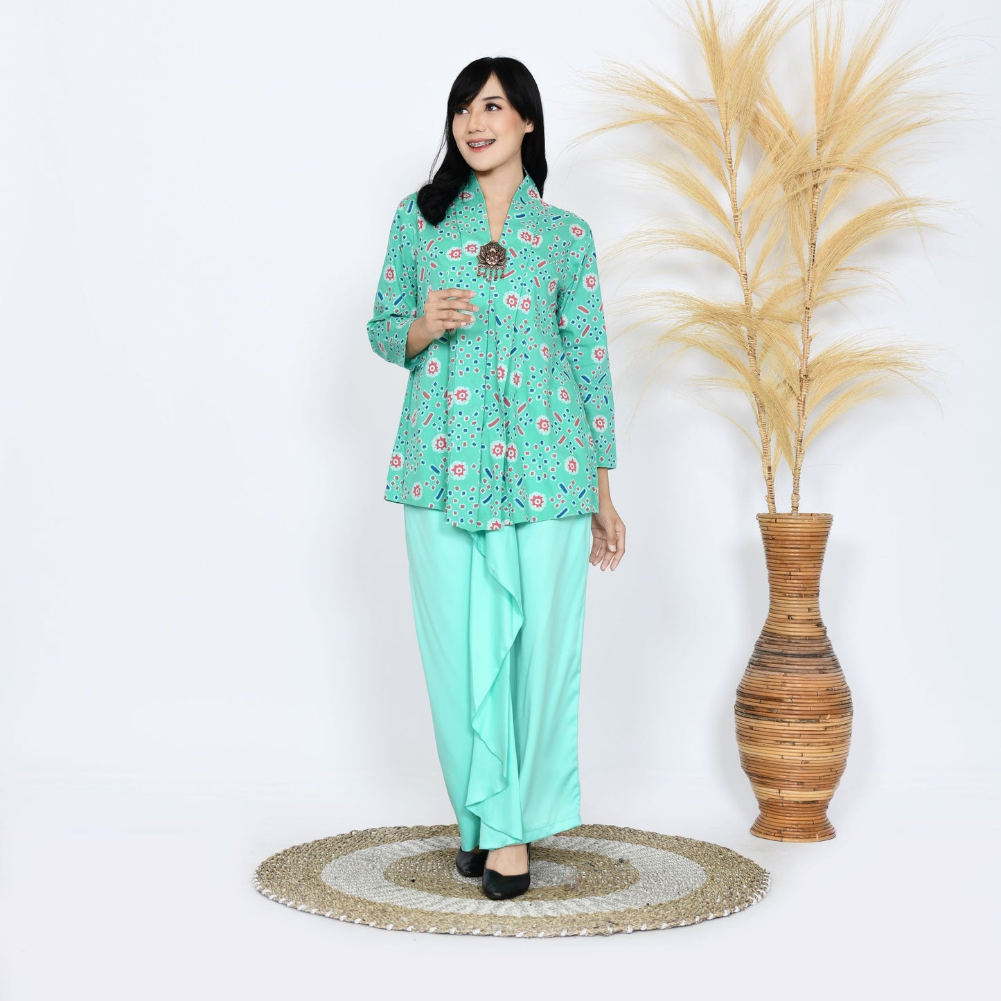 Size  S to Plus Size  Set  Mint Kebaya Cotton, Kebaya Indonesia