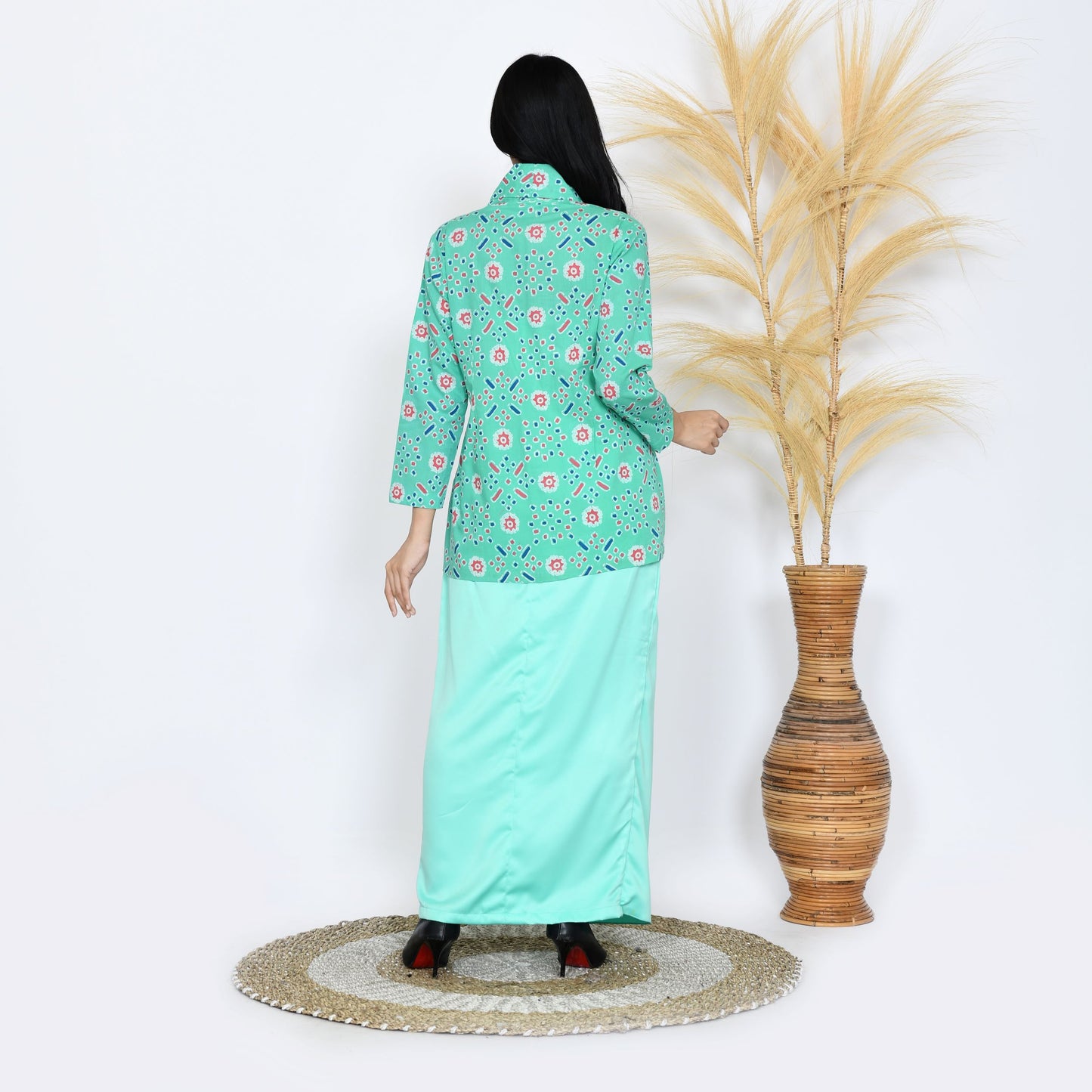 Size  S to Plus Size  Set  Mint Kebaya Cotton, Kebaya Indonesia
