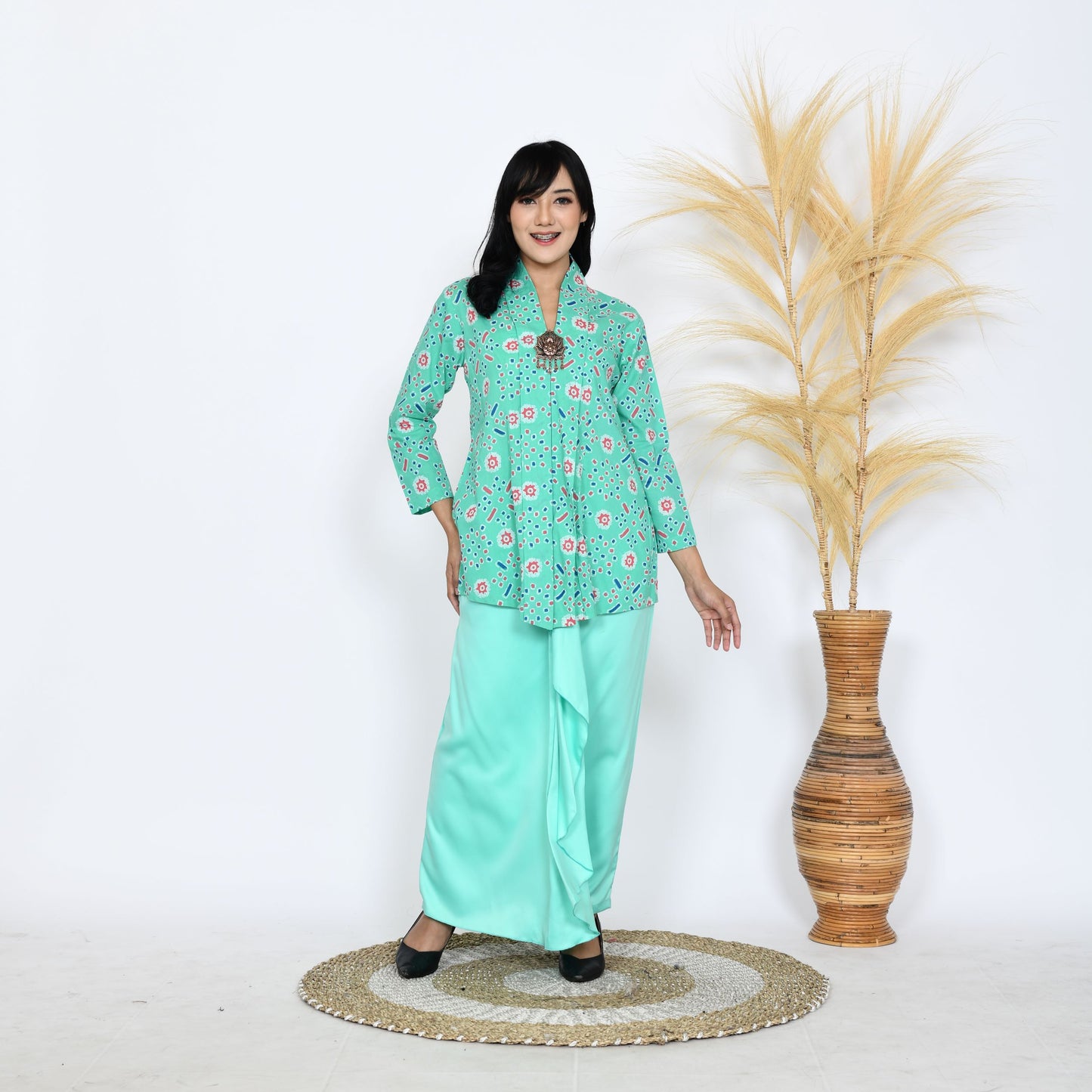 Size  S to Plus Size  Set  Mint Kebaya Cotton, Kebaya Indonesia