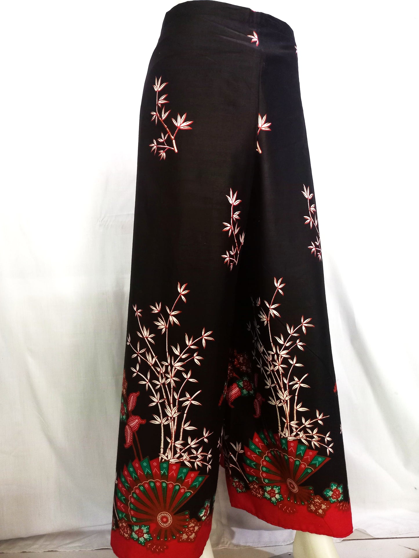 Black Wrap pants, Batik Pants, Wrap Pants Bali, Cotton wrap pants