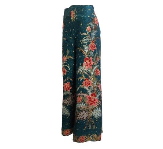 Wrap Pants Bali, Wrap trousers Women, Cotton Wrap Pants,  Teal floral pants